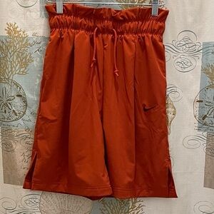 New Nike Loose Fit High Rise Burnt Orange Swish XS Move To Zero Athletic Shorts
